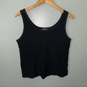 Caelian Black knit tank top